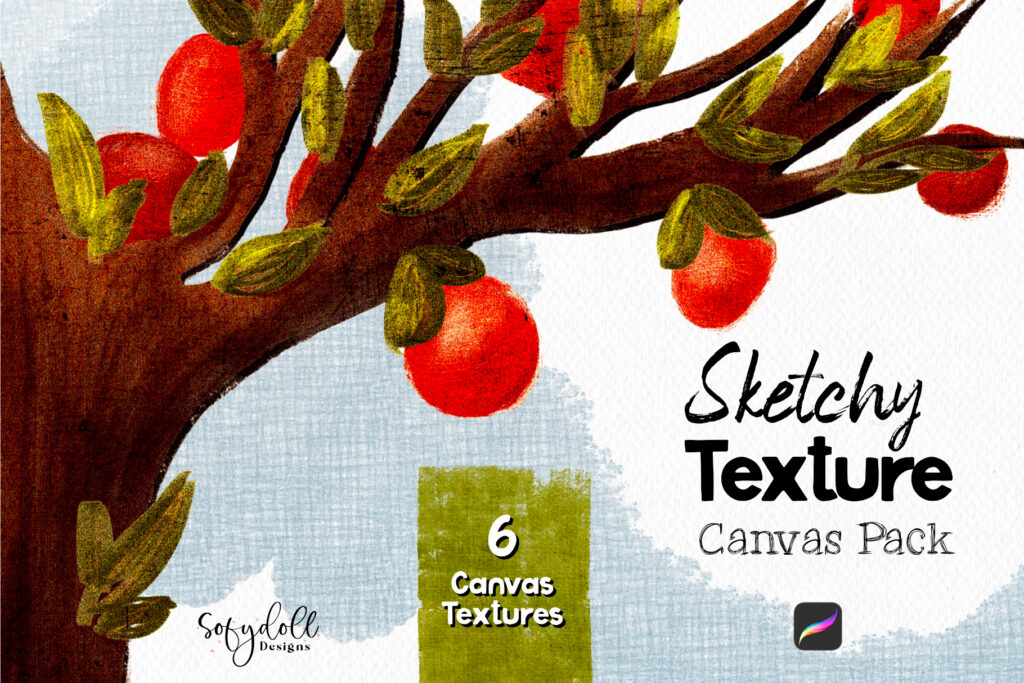 Sketchy Texture Canvas Pack for Procreate - Canvas Textures Only ...